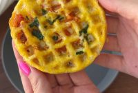 Waffled Veggie Omelet