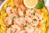 Golden Garlic Butter Shrimp Bake