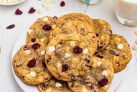 Decadent White Chocolate Cranberry Cookies