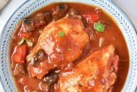 Deliciously Simple Slow Cooker Chicken Cacciatore