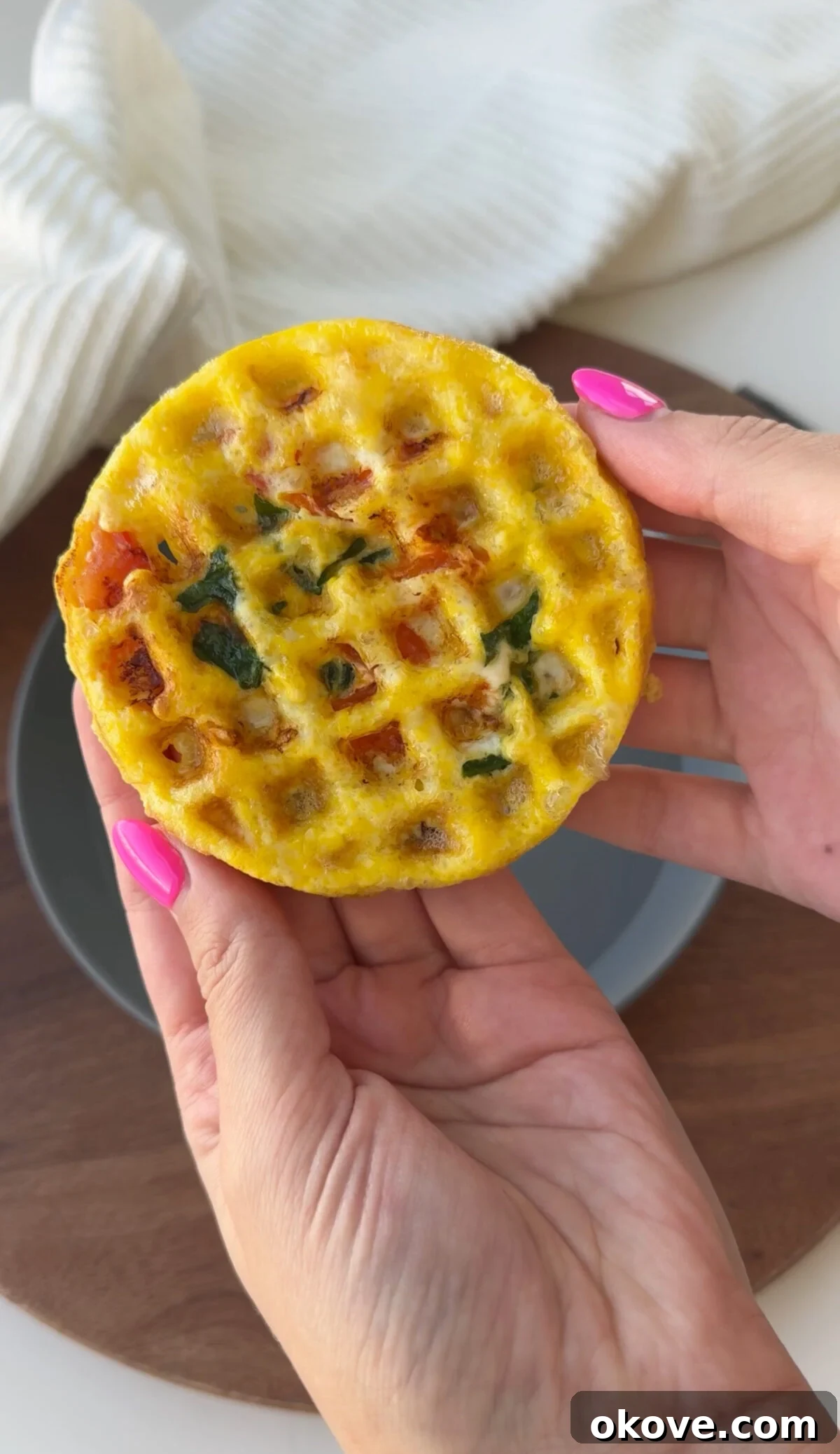 Waffled Veggie Omelet 2 Easy Veggie Waffle Omelet for toddlers