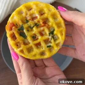 Waffled Veggie Omelet 3 Easy Veggie Waffle Omelet for toddlers