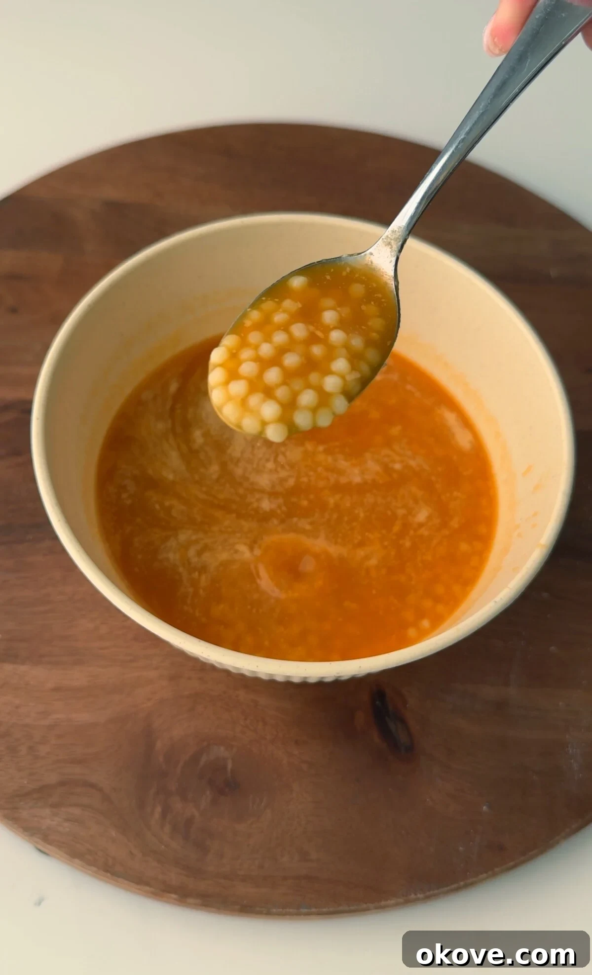Comforting Vegetable Pastina Soup 2 Veggie pastina soup on a spoon