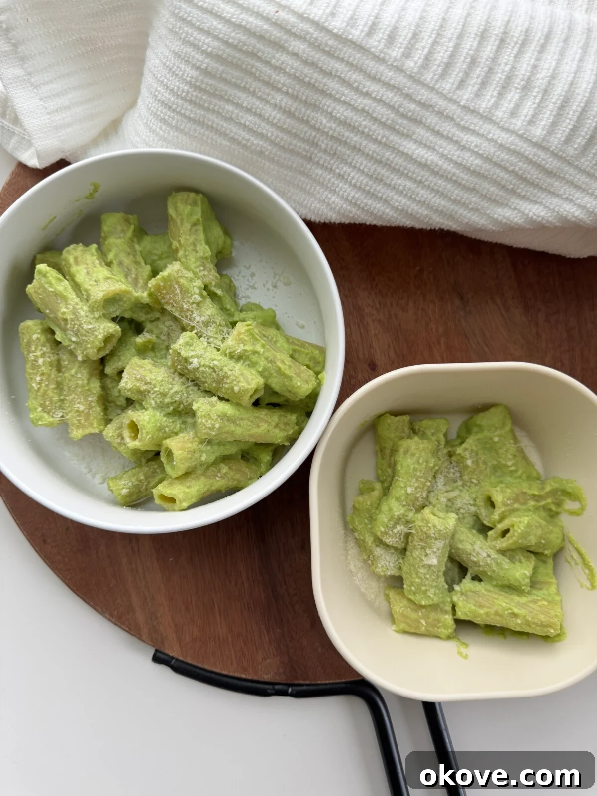 Verdant Zucchini Broccoli Pasta 2 Creamy Zucchini Broccoli Pasta dish, perfect for toddlers and families, with fresh parmesan on top.