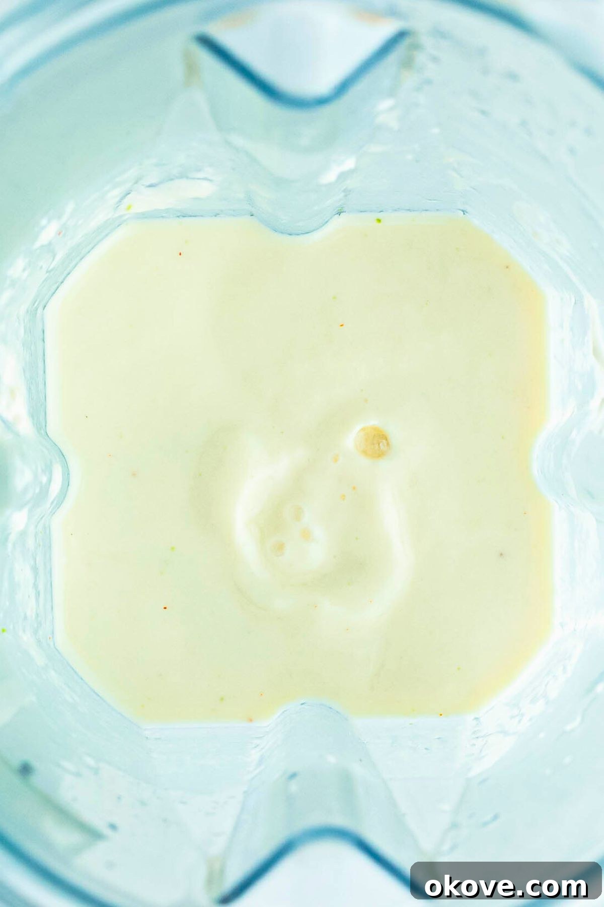 Creamy, smooth blend of juice and frozen pineapple, mixed together in a blender to form the virgin pina colada slushie.