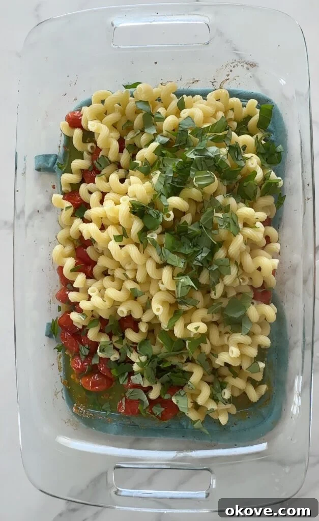Warm Caprese Pasta Bake 6 img 7487 6