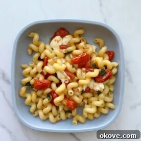 Warm Caprese Pasta Bake 8 Baked Caprese Pasta