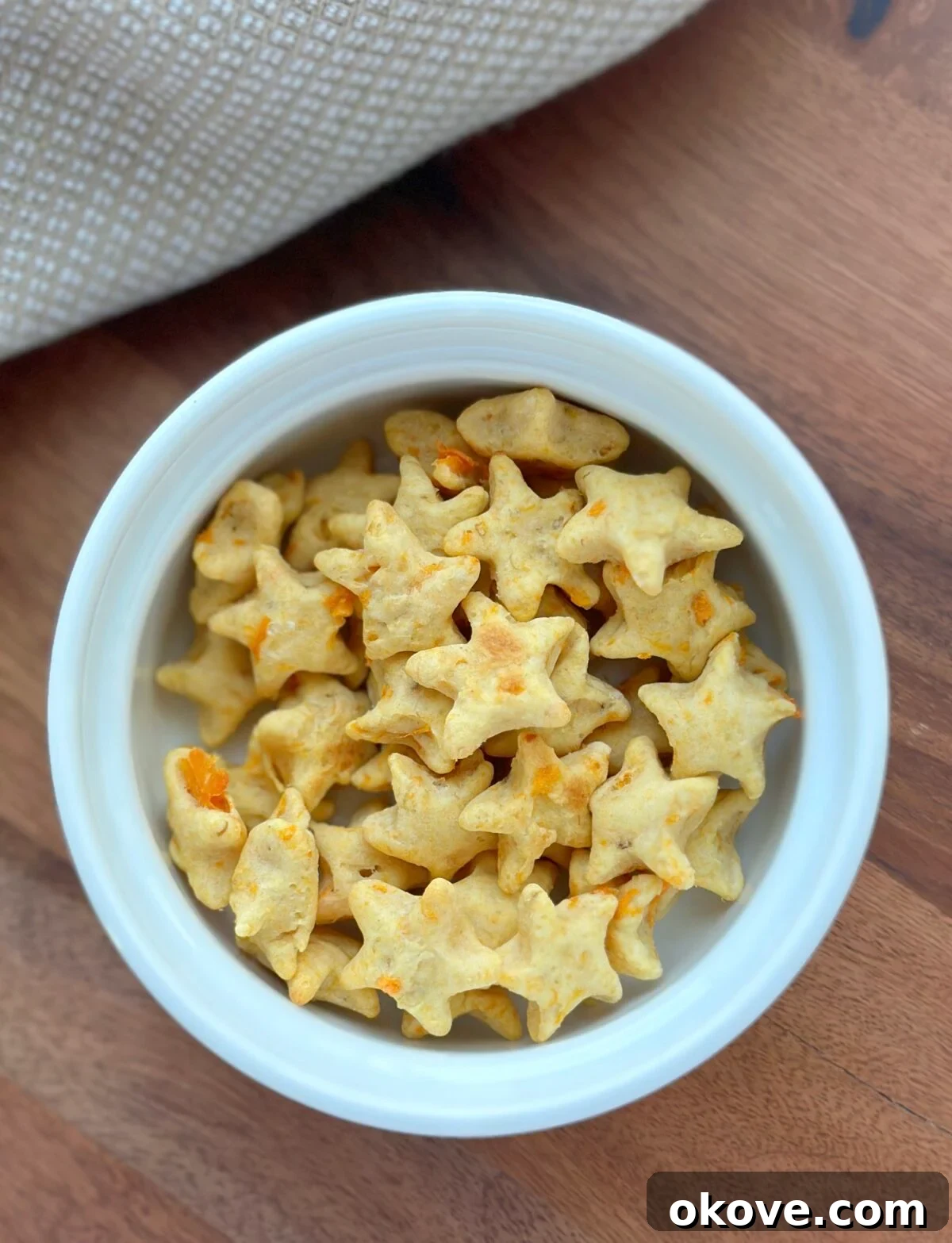 Sweet Potato Biscuit Morsels 2 Sweet potato biscuit bites in a bowl