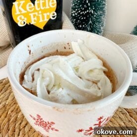 Bone broth hot chocolate in a mug
