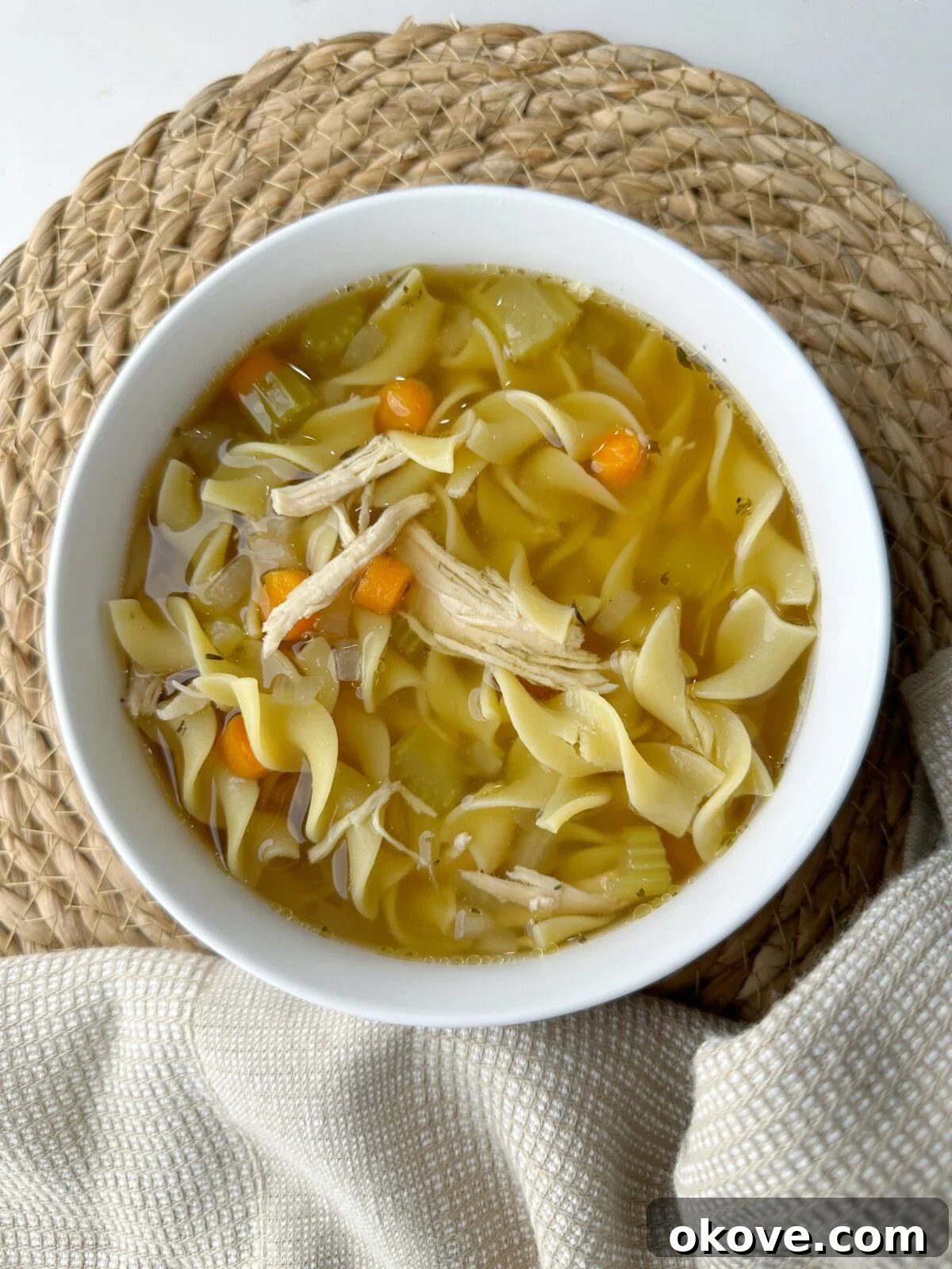 Hearty Slow Cooker Chicken Noodle Soup 2 Slow cooker chicken noodle soup in a bowl