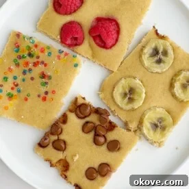Sheet pan pancakes with toppings