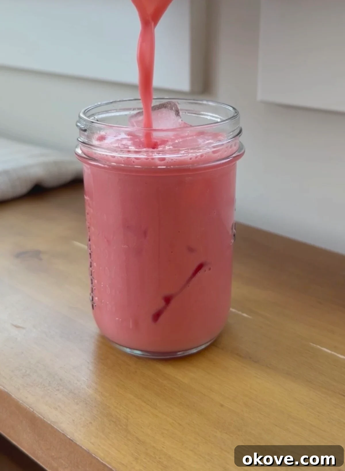 Creamy watermelon smoothie in a glass