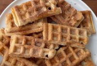 Crispy Banana Churro Waffles with Cinnamon Sugar