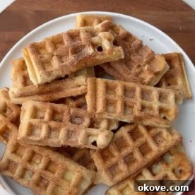 Stack of banana churro waffle sticks