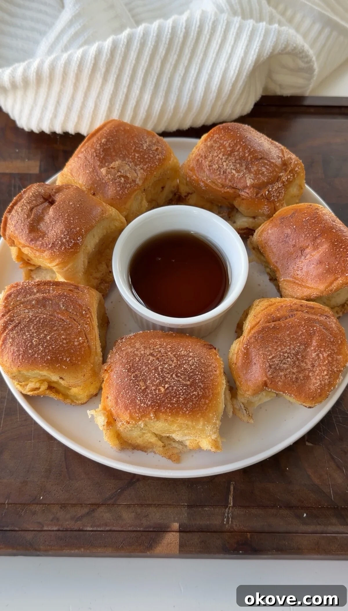 Churro French Toast Bites on a plate